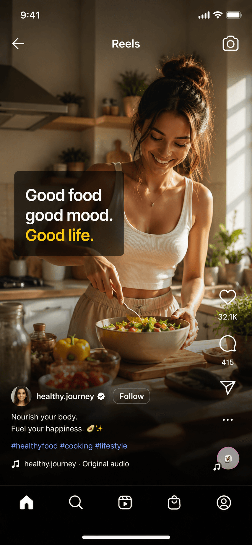 Instagram Reels content preview
