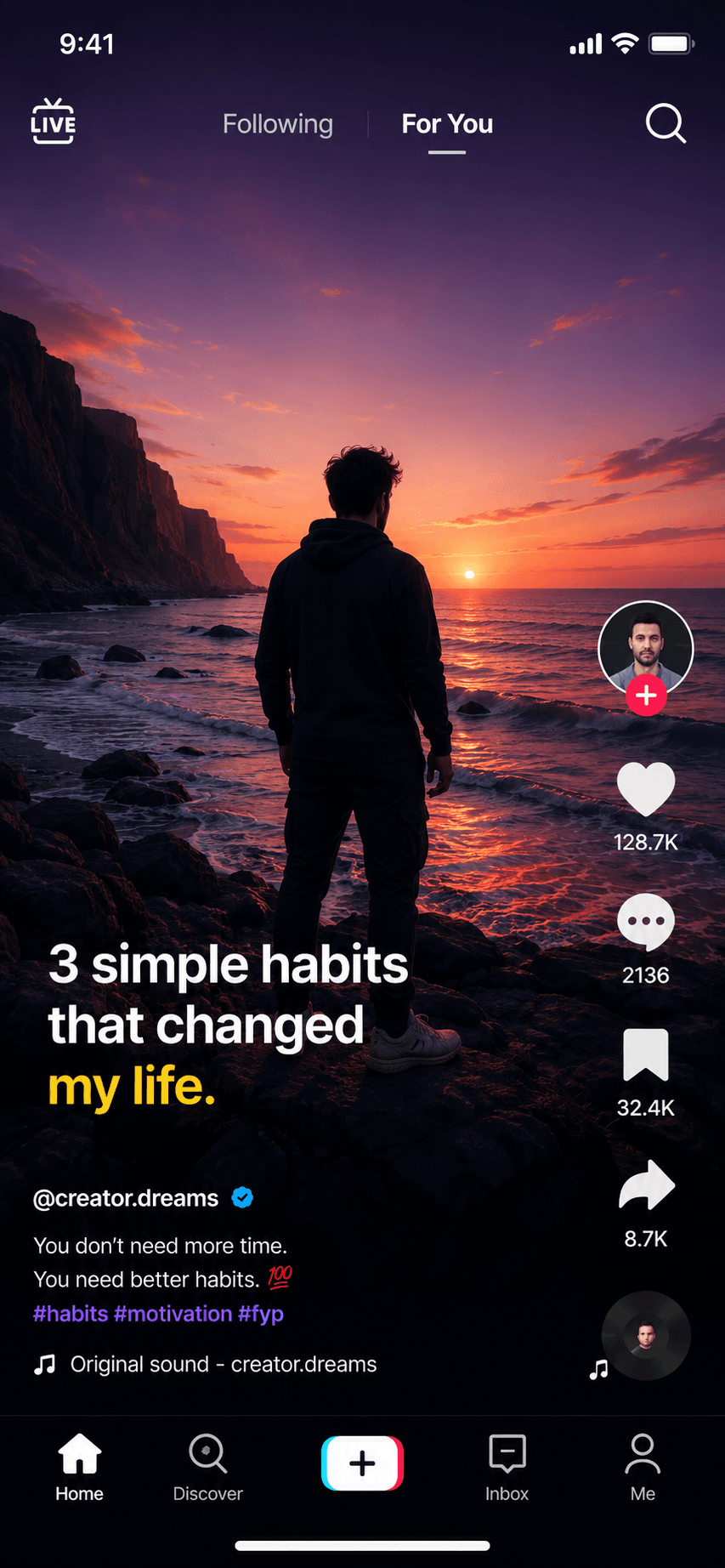 TikTok content preview